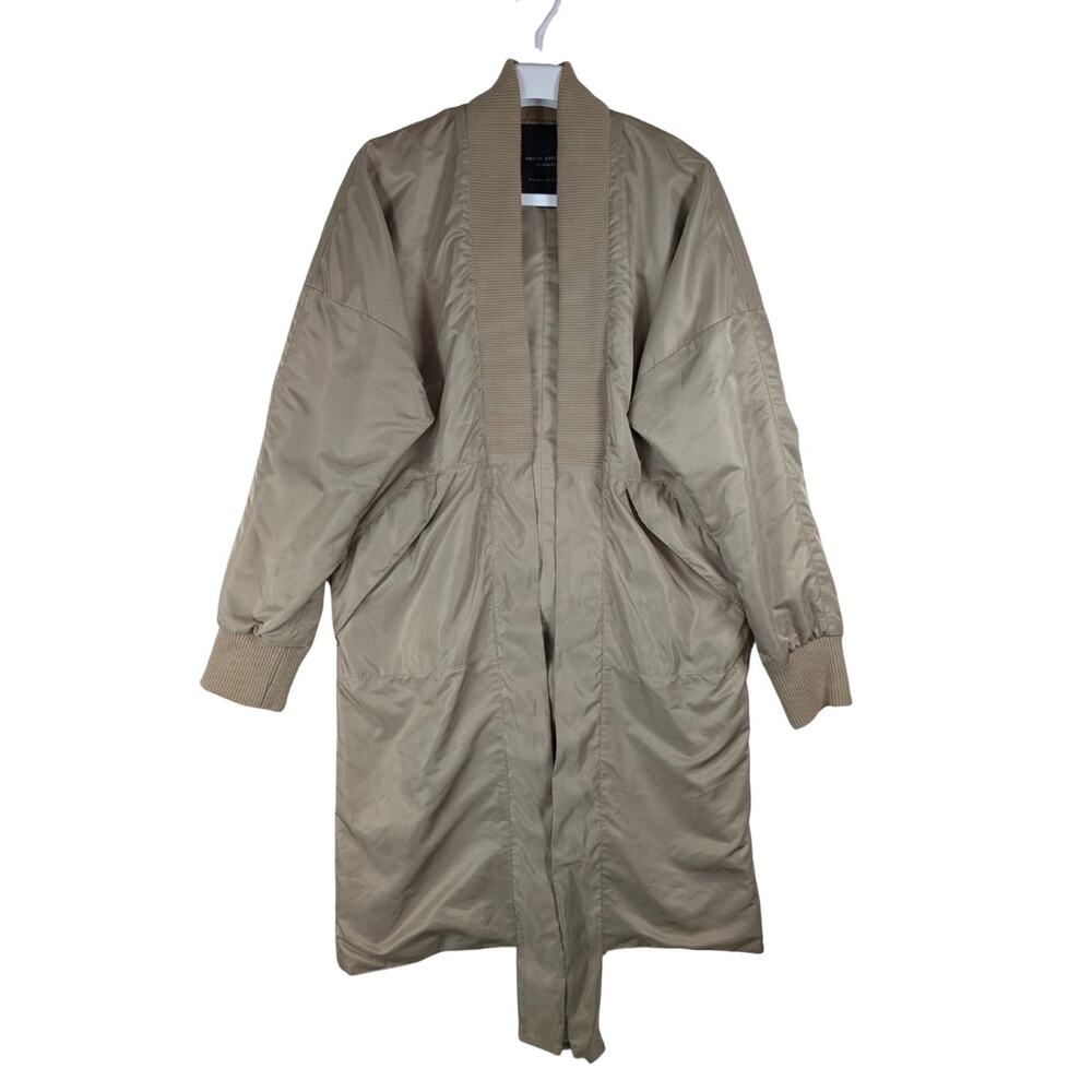RARE Daniel Patrick Kimono Bomber Long Jacket Coat Tan Men’s Size Small S USED